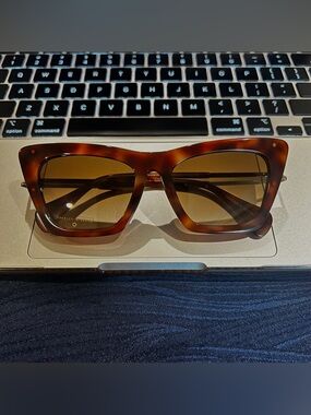Charles & Keith Brown Tortoiseshell Square Sunglasses